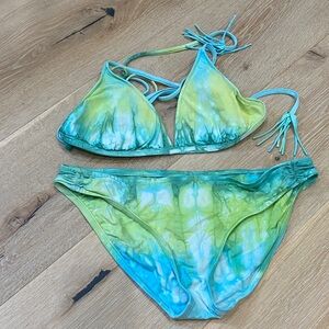 Lucky Brand Tie-Dye Crossback Bikini